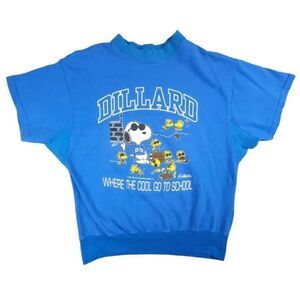 Vintage Dillard University Bleu Devils T Shirt Mens Size Medium Snoopy Joe Cool